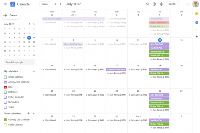 use mac calendar for project management